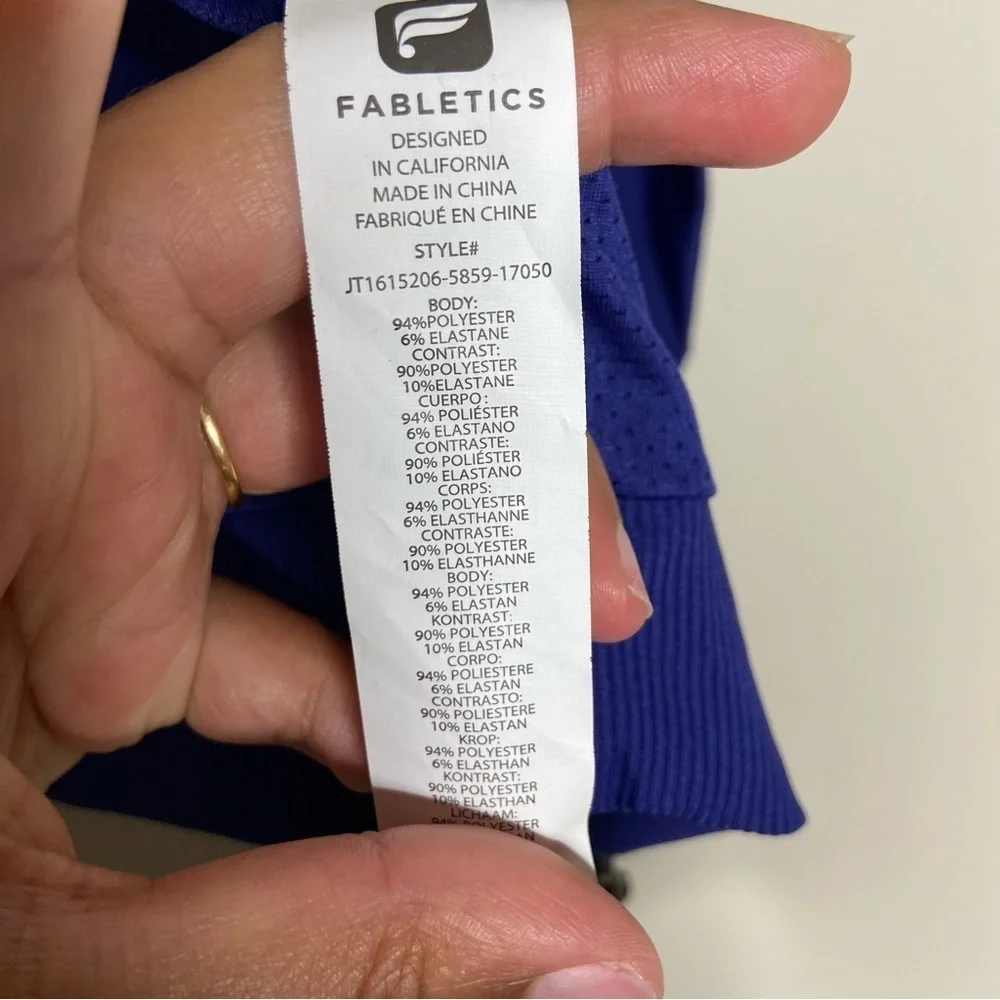 FABLETICS Long Sleeve Zip Up Light Jacket Size Large - Picture 5 of 5